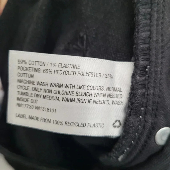 Wild Fable Womens Straight Baggy Jeans 8 Black Denim Distressed High-Rise NEW - Picture 7 of 9